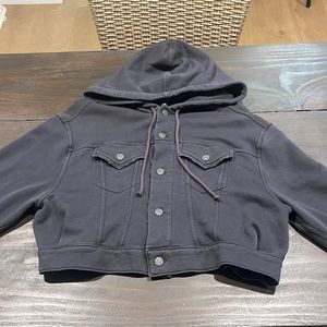 Free People bell sleeve hooded jacket